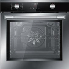 Modern Sleek Black Digital Oven with Versatile Grill Function
