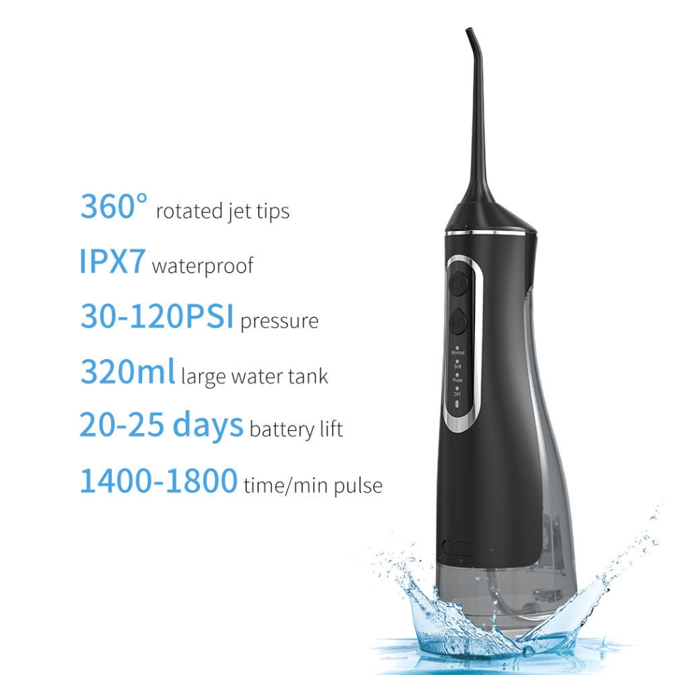 Portable USB Rechargeable Oral Irrigator Detachable Electric Oral Care Water Dental Flosser