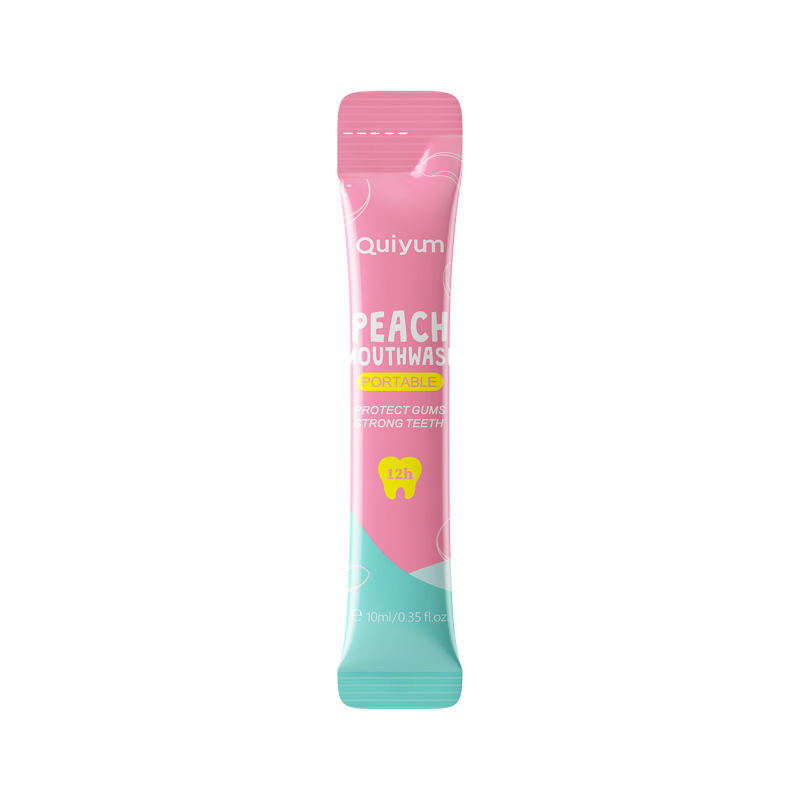 Peach Mouthwash 10ml Cleansing Oral Fresh Breath Portable Travel Size in Stock Trial Pack