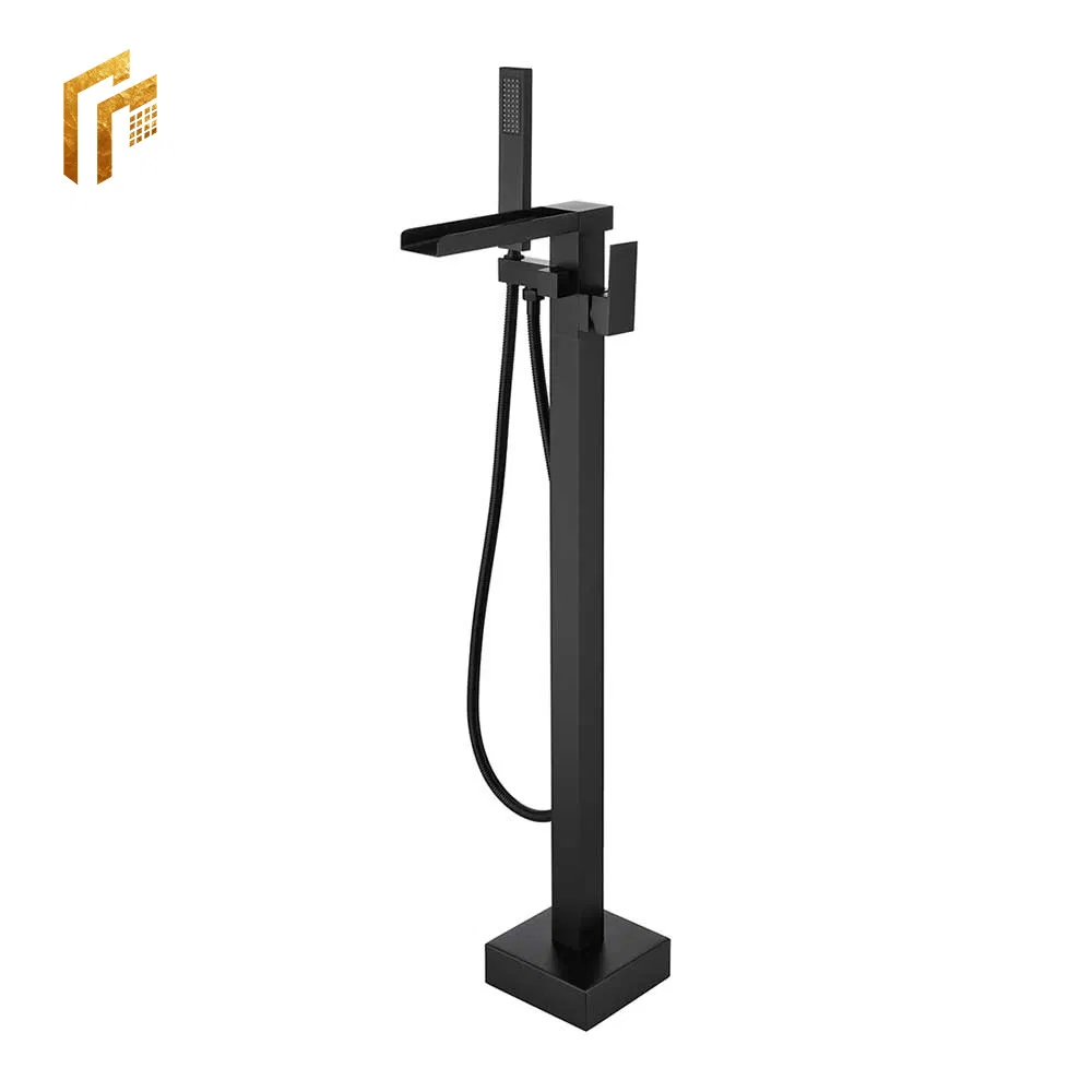 Factory Direct Price Single Lever Handle Waterfall Floor Standing Mount Freestanding Bathtub Bath Taps Mixer Faucet for Tub