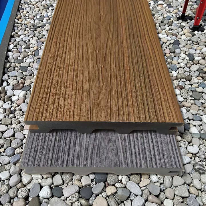 Modern Design Outdoor Flooring Adjustable WPC Decking Wood Plastic Composite Brushed Wood Grain Outdoor Flooring
