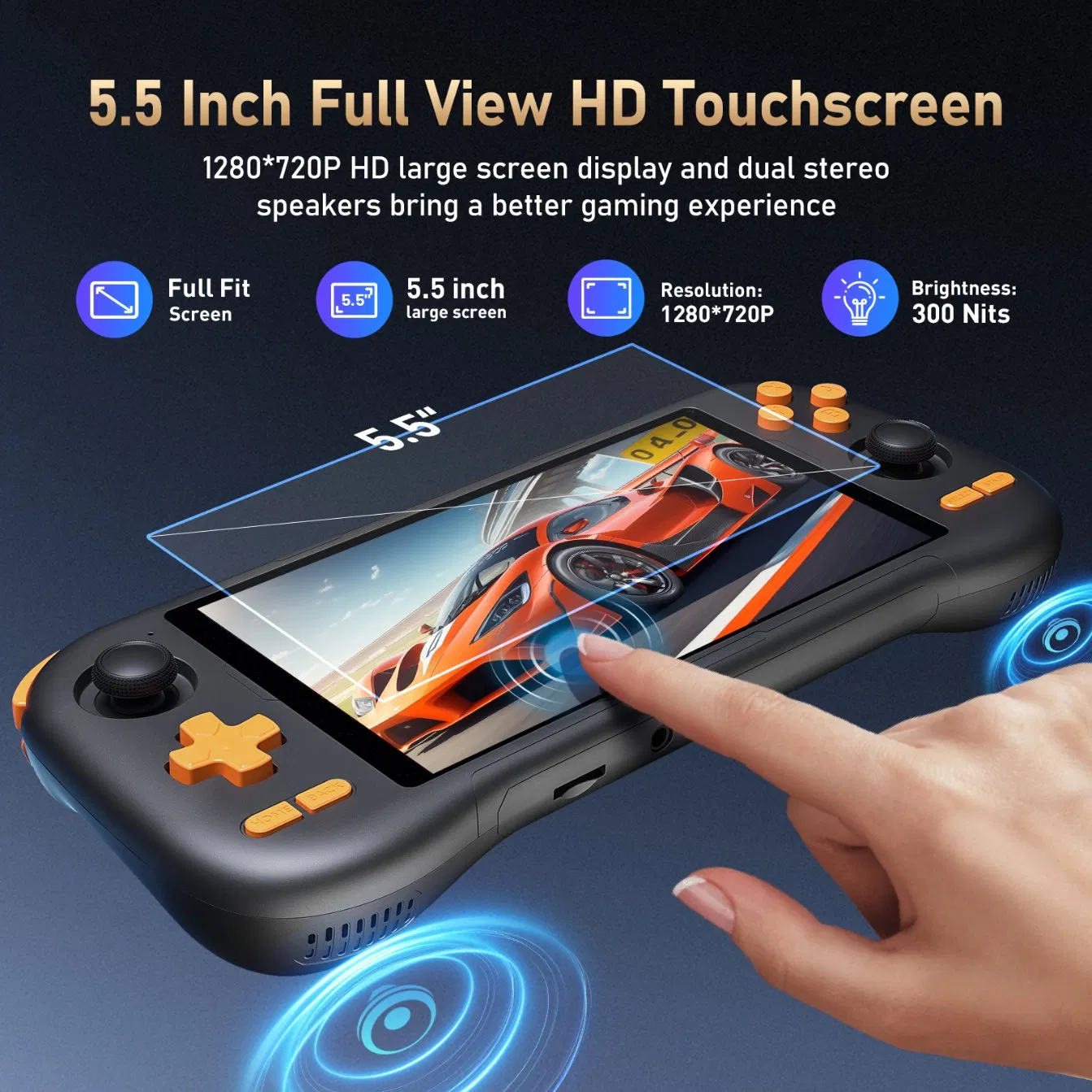 Wholesale 5.5'' Touch Screen K56 Retro Gaming Player Handheld Game Console with Android 14 System