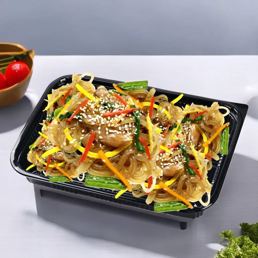 Disposable Bento Box Rectangular Take Away Plastic Food Packaging Lunch Box