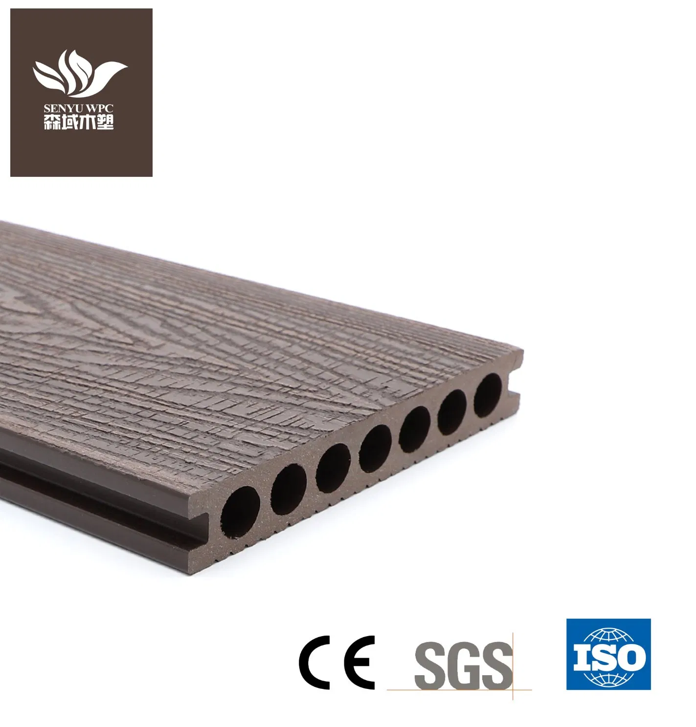WPC Board Wood Grain Wood Flooring Plastic Composite Decking