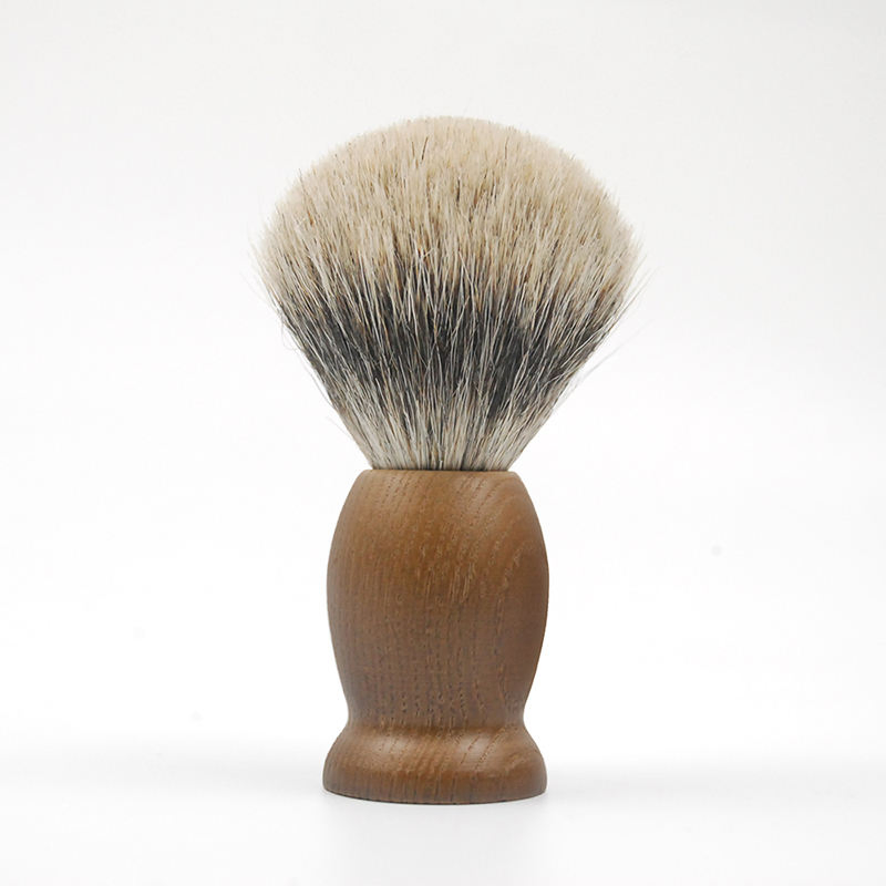 Soft Bristle Travel Eco Friendly Badger Silvertip Custom Small Beard Wooden Shaving Brush