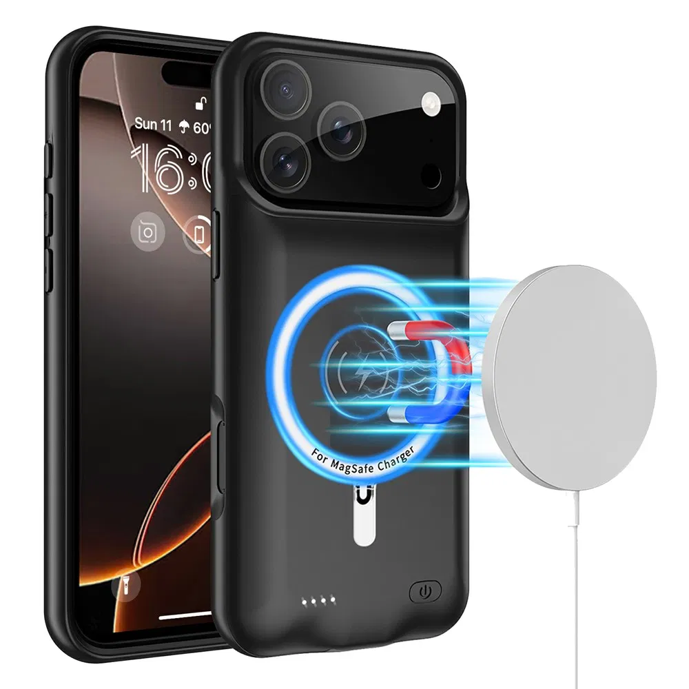 Магнитный пауэрбанк 6000 мАч для iPhone 17 PRO, черный