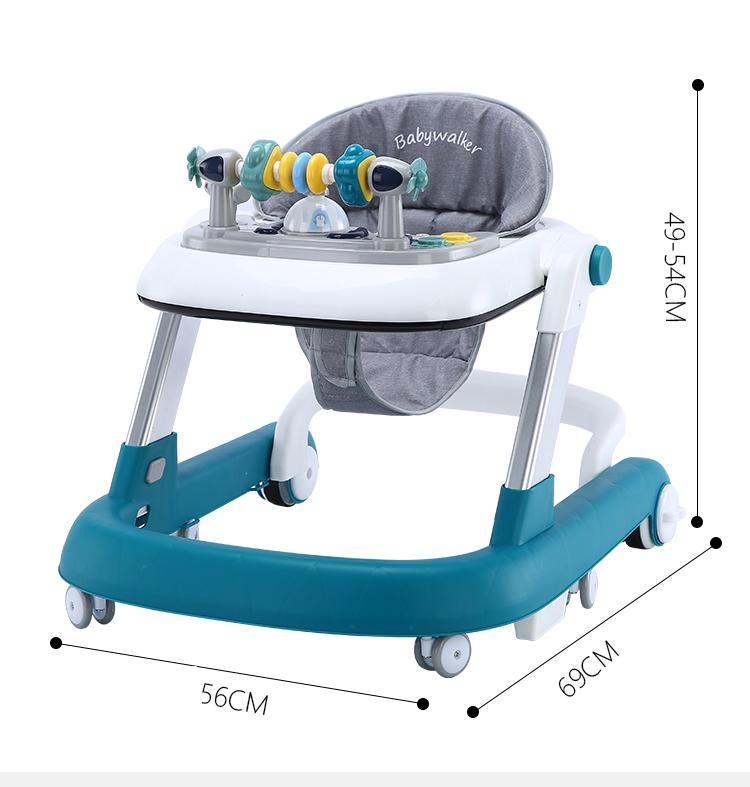 2024 Wholesale Cheap 4 in 1 Baby Products Toys/Sit-to-Stand Learning Walker/ Car Design Music Walking Kid Baby Walker with Locking Wheels and Seat