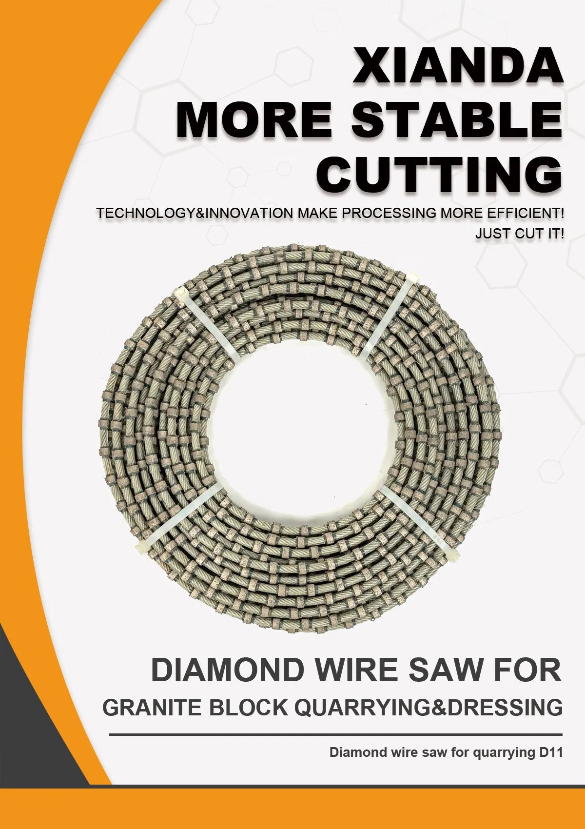 Алмазный канат для резки гранита в карьерах