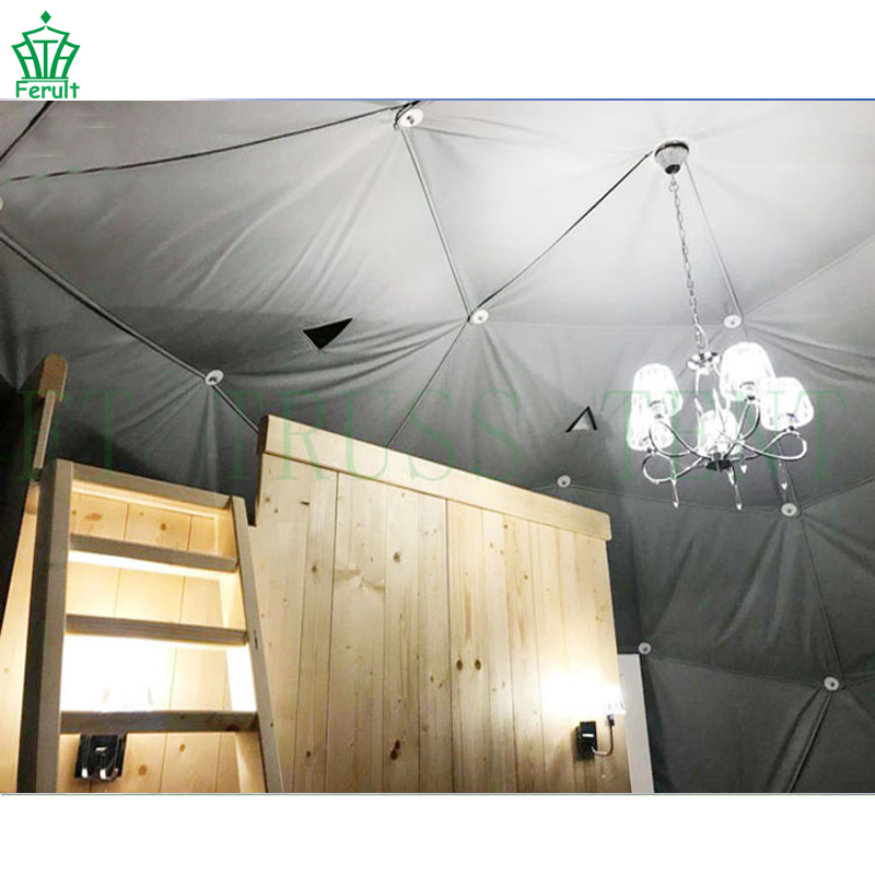 Waterproof 850g/Sqm 8m Steel Dome House Camping Tents for 2-4 People Glamping