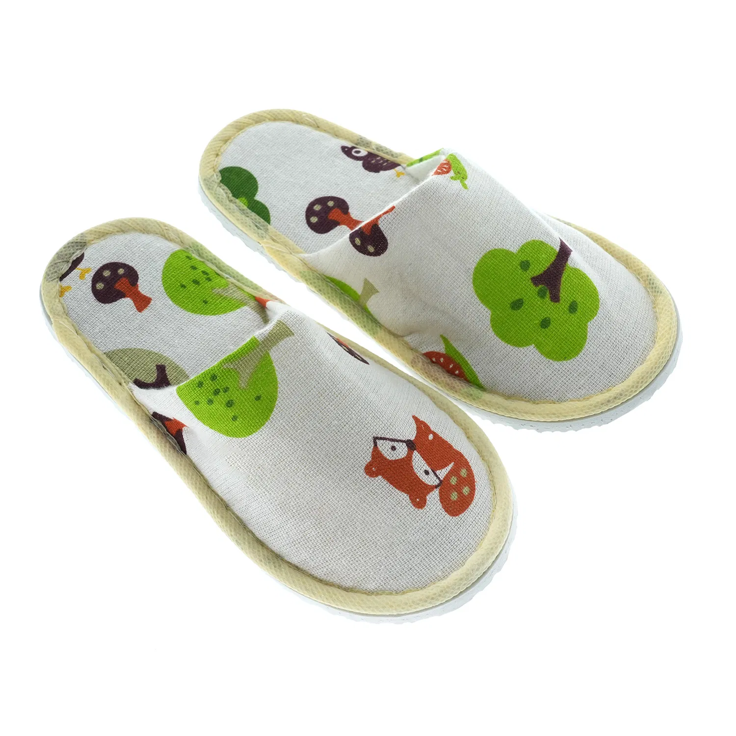 Travel SPA Home Shoes Cosmetic Printing Hotel Disposable Slippers for Children