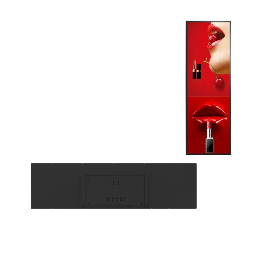 Strip Shelf Edge Advertising LCD Display Wide LCD Panel Sign Supermarket Shelf Bar Screen