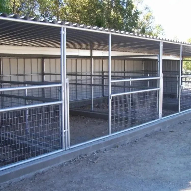Hot DIP Galvanized Horse Equipment Classic Open Horse Shelters for a Pasture or Existing Stalls