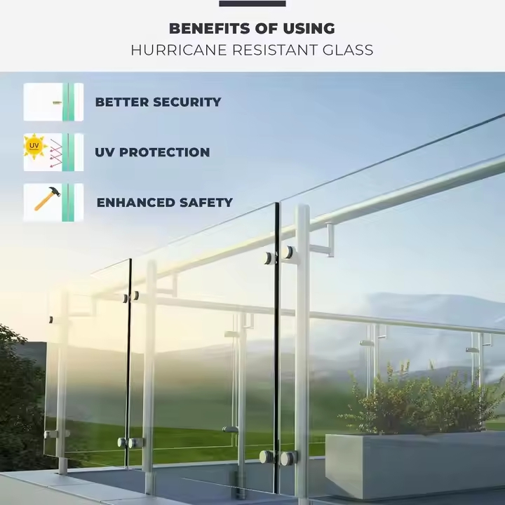 Custom Cut Glass Laminated, Tempered Glass Clear Transparent Glass for Windows, Shatter Resistant Glass Safety Glass