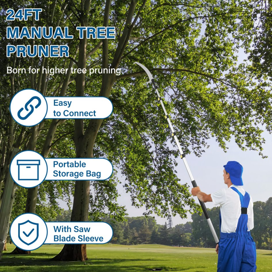 Telescopic Tree Saw Long Handle Trees Cutter Gardening Pruning Hand Saw