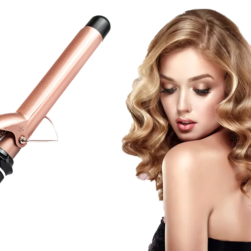 Professional Portable Digital Electric Hair Curling Iron Barrel Waver