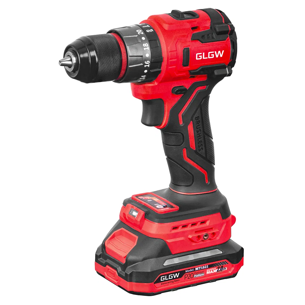 Glgw Cordless Drill Rotary Hammer Angle Grinder 20V Brushless Motor 3 in 1 Super Combo Kit Power Tool