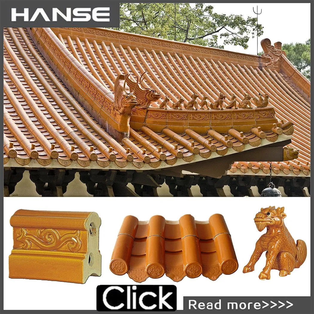 New Design Clay Roofing Tile Building Material Spanish Roof Tiles Roof Tiles Clay Temple Gazebo Decorative Roof Tile