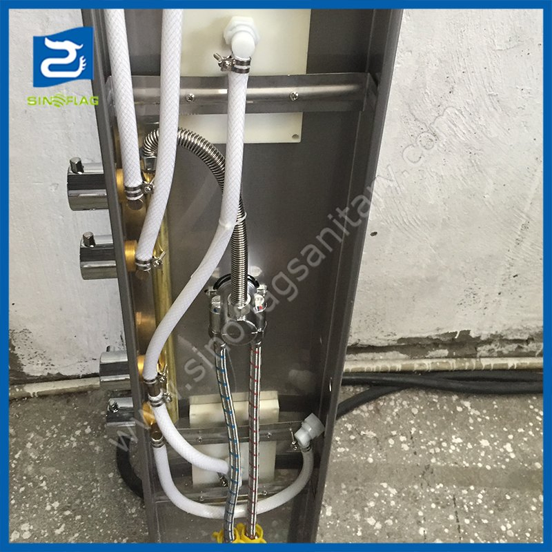 5 Jets Side Handles Bathroom Shower Panel