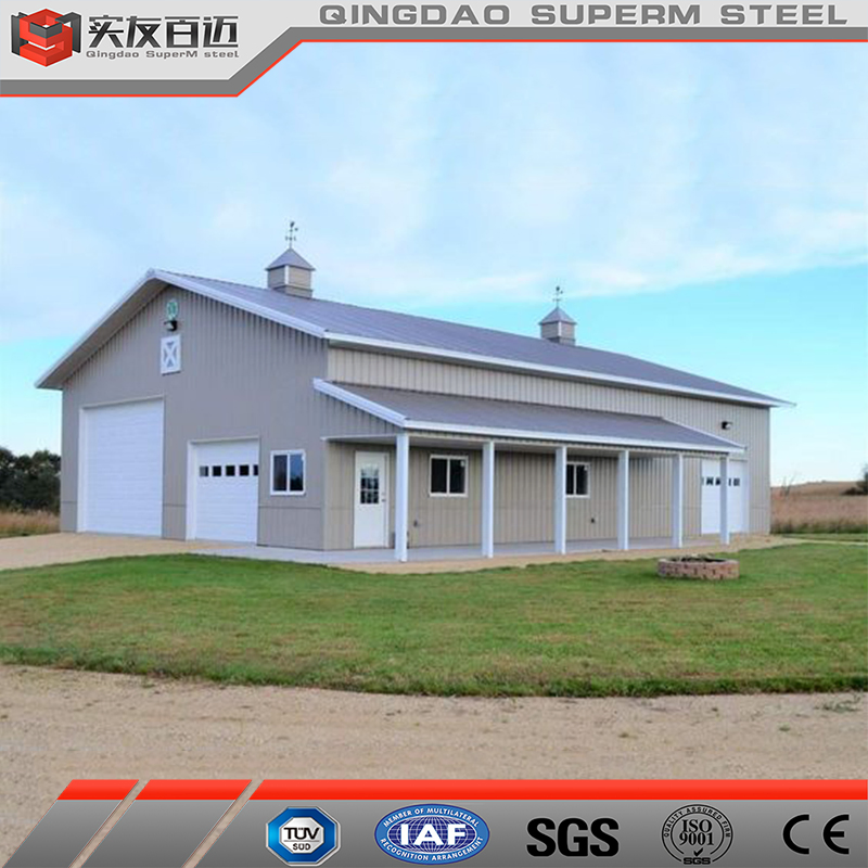 Hot Sale Prefabricated American Metal Frame Shed Buildings Light Steel Structure Barn