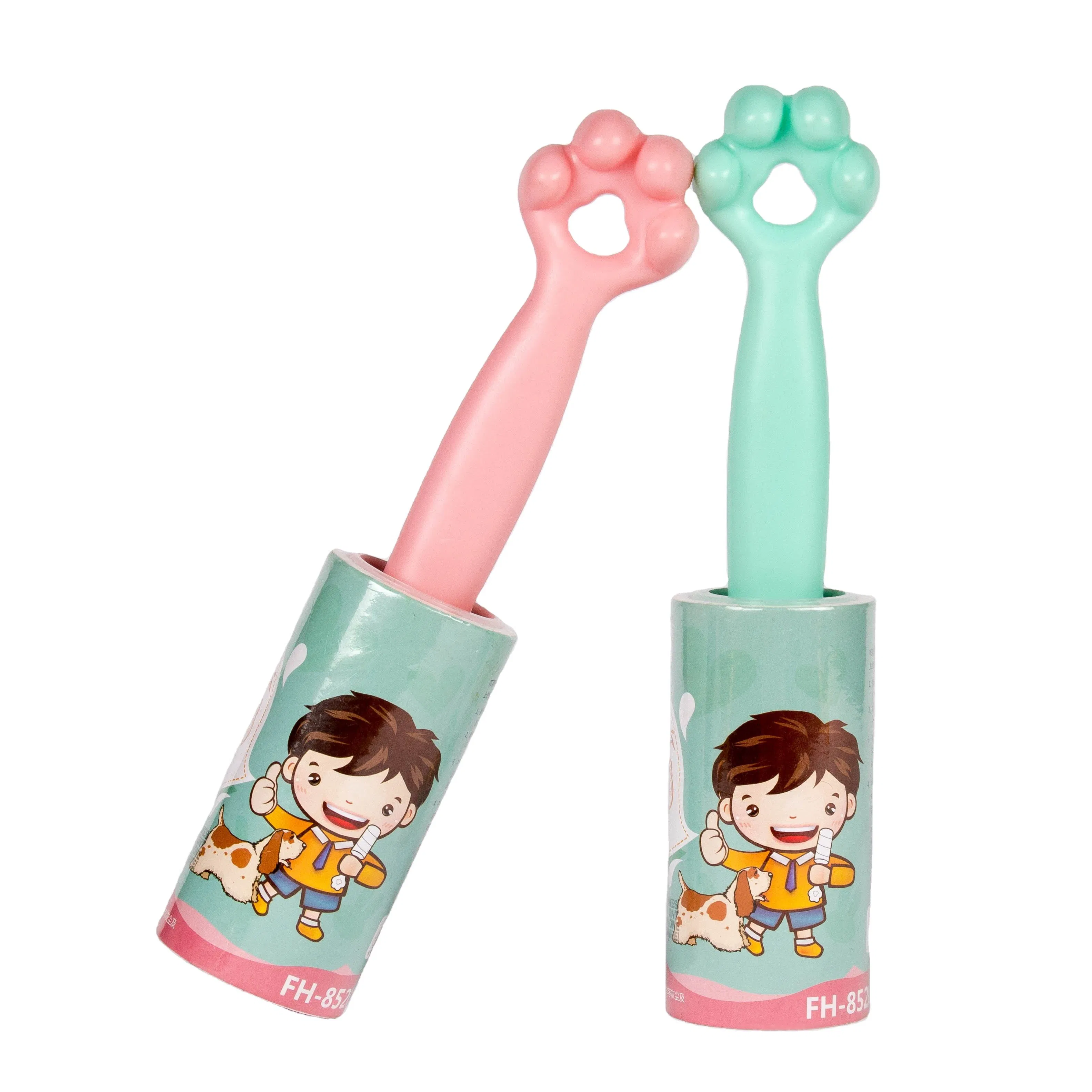 Custom Paw Handle Sticky Lint Roller for Pet Hair Removal