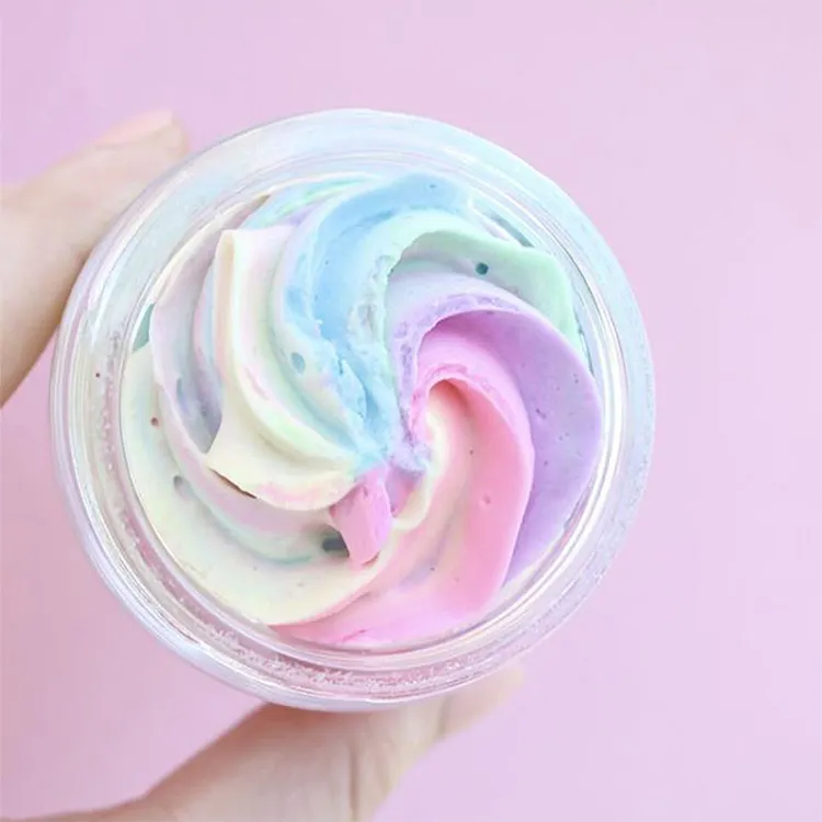Private Label Un Icorn Fruit Shea Butter Rainbow Truly Unicorn Whipped Body Butter