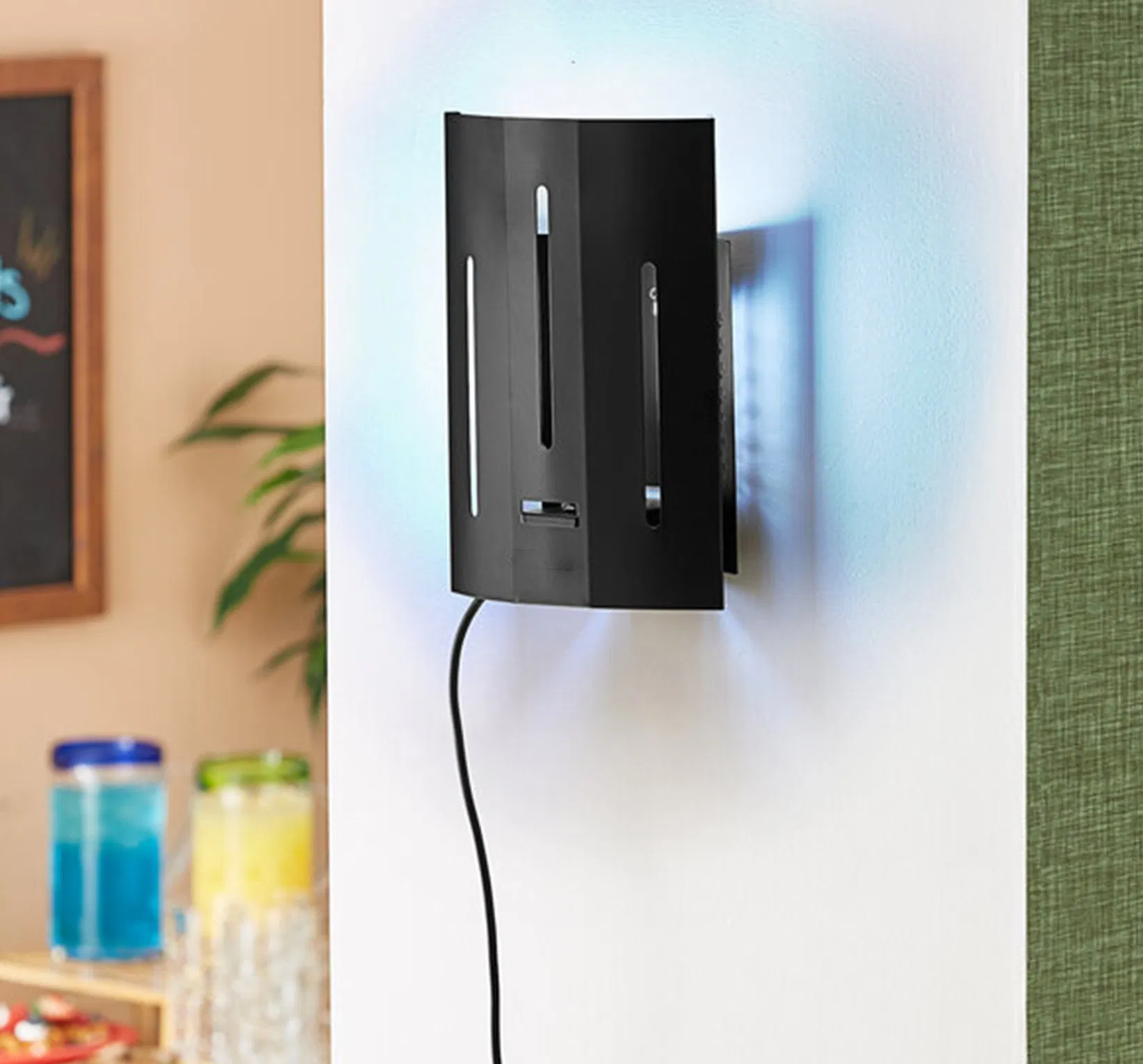 Black Rectangular Wall Lamp Insect Light Trap Mosquito Killer