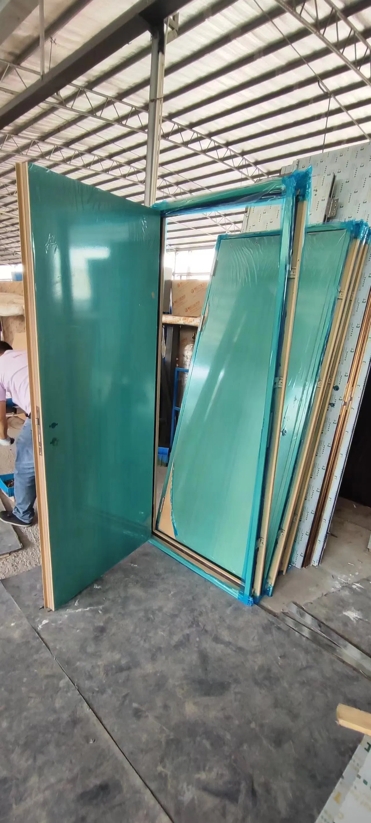 Anti X-ray 2mmpb Lead Lines Steel Doors with Wooden Look Surface Finish