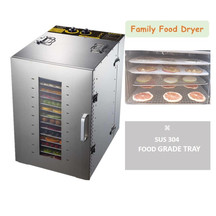 Mechanism Knob Fruit Vegetable Dryer Chicken Beef Jerky 16tray Food Dehydrator