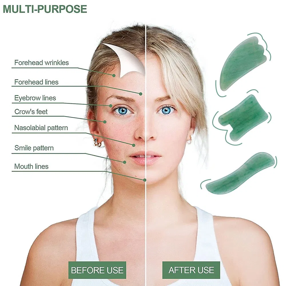 Portable Rose Quartz Face Gua Sha Jade