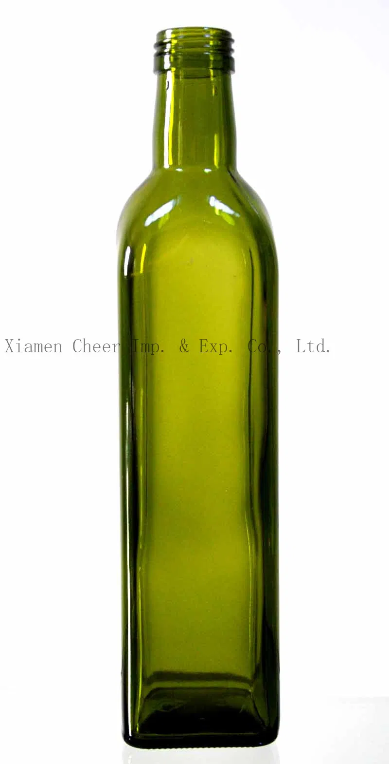 Dark Green Transparent Olive Oil Bottle 500ml