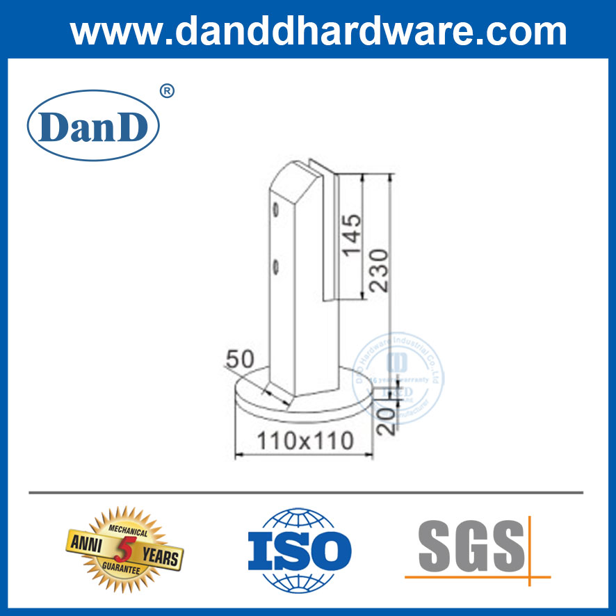 Stainless Steel Stair Rai Parts Glass Railing Balustrade Fittings Clamp Spigot