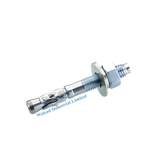 1/2 X 6 Wedge Anchor Throughbolt Expansion Concrete Fastener Mild Carbon Steel Stainless Full Threaded Bolt China Factory