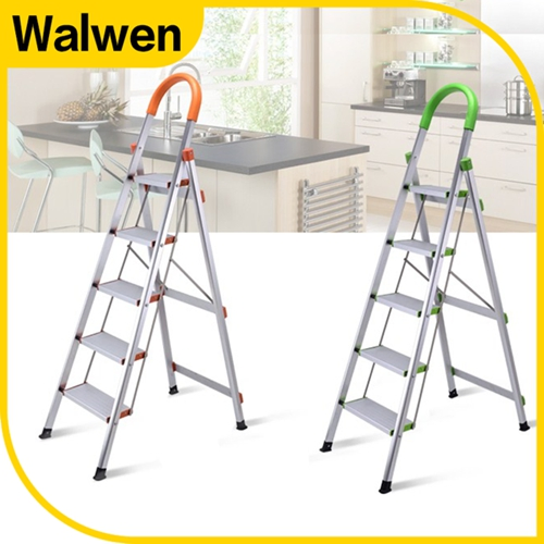 Folding Ligthweight Steel Step Ladder with Safe Rail