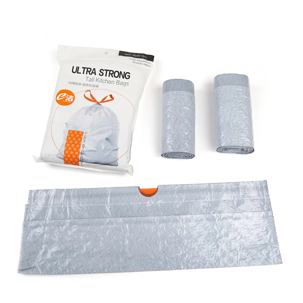 Disposable Garbage Organizer Draw String Plastic Garbage Trash Bag