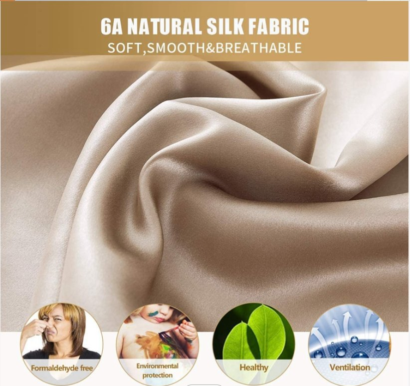 Hot Selling Wholesale Customized High Quality Silk Pillowcase 25mm 22mm 19mm 100% Natural Mulberry Raw Silk 6A Grade Silk Fabric Pillowcase for Sleeping