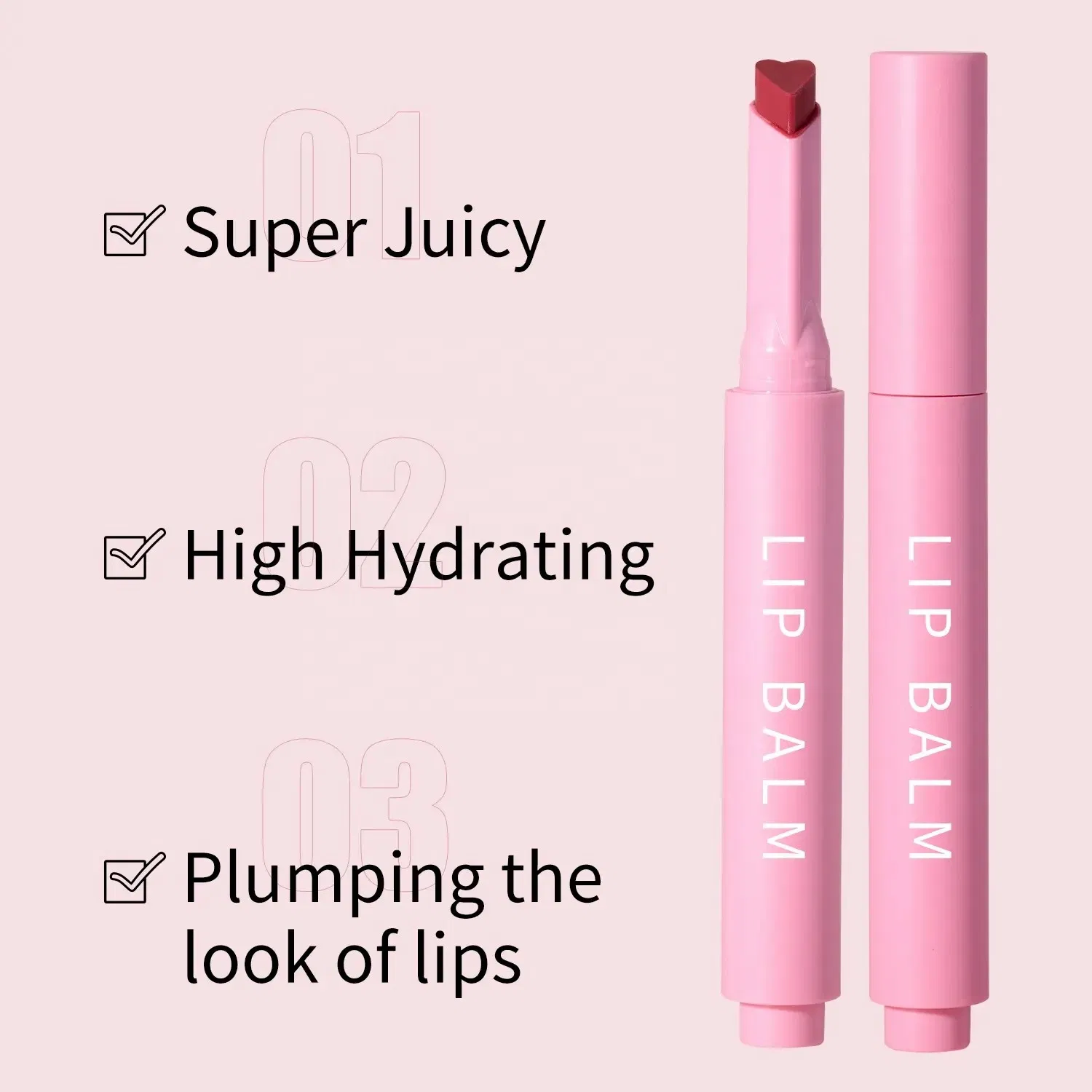 Organic Plumping Vegan Long Lasting Hydrating Lipstick Private Label Tinted Lip Balm