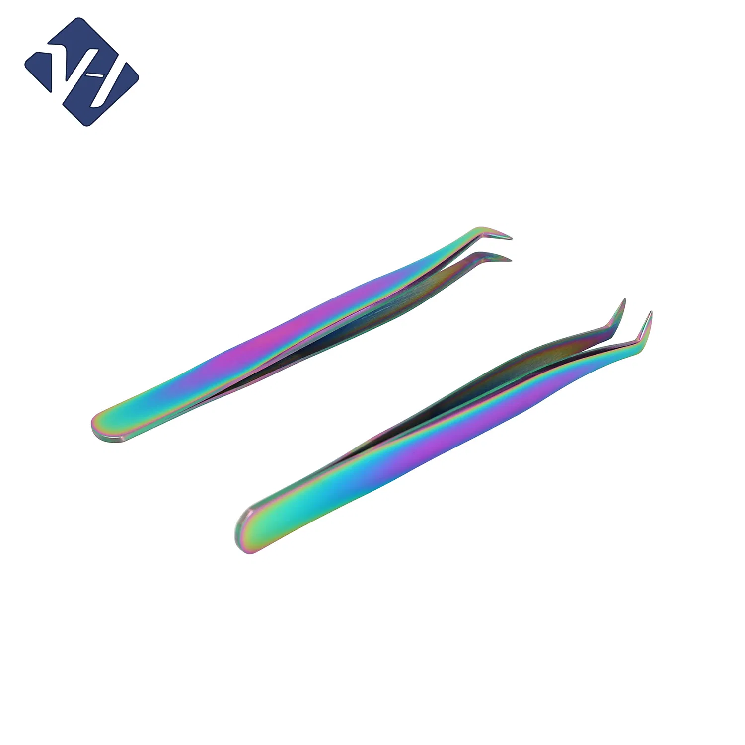 Stainless Steel Curved False Eyelash Antler Clip Grafting Eyelash Tweezers