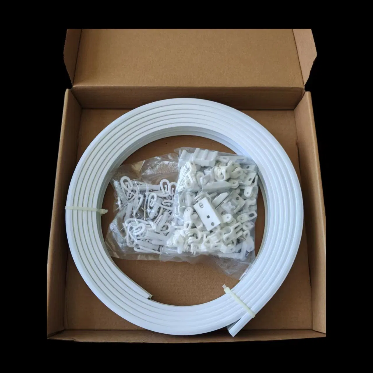 Flexible L U Shaped Curved Curtain Track Side Hook Balcony Bay Window