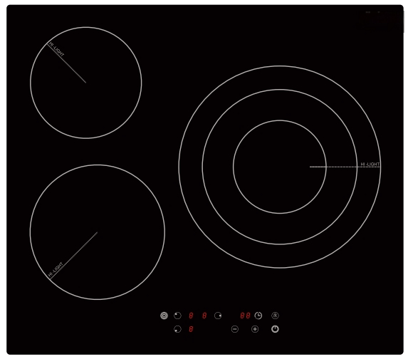 High Power Electric Ceramic Stove Household Kitchen Appliance 3 Burner Infrared Cooker Hob