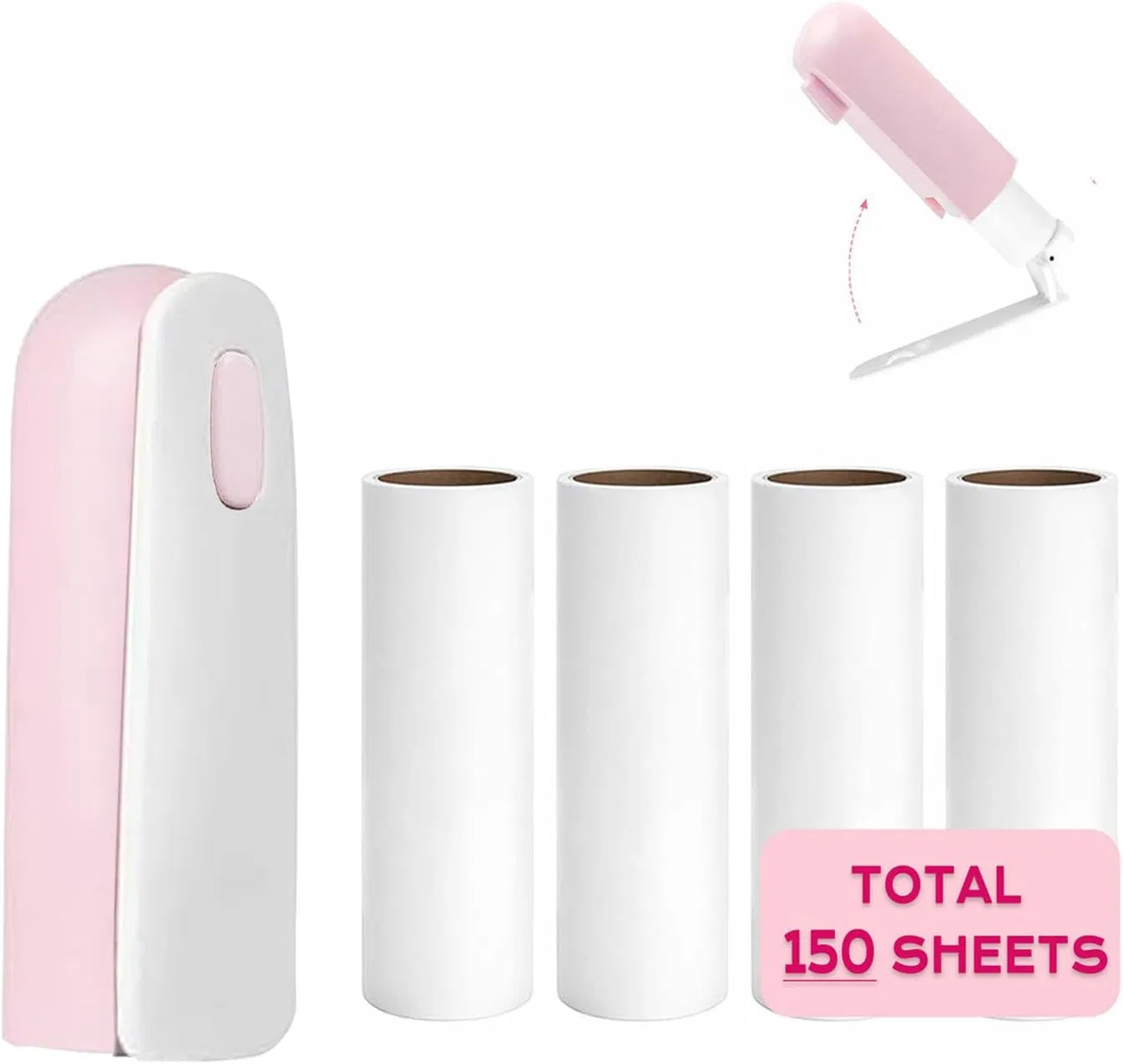 Portable Lint Roller Designed for Ultimate Convenience Containing 30 Sticky Sheets Remove Lint Hair Fuzz Dust From Clothes Hats Shoes Bags Car Seats Efficiently