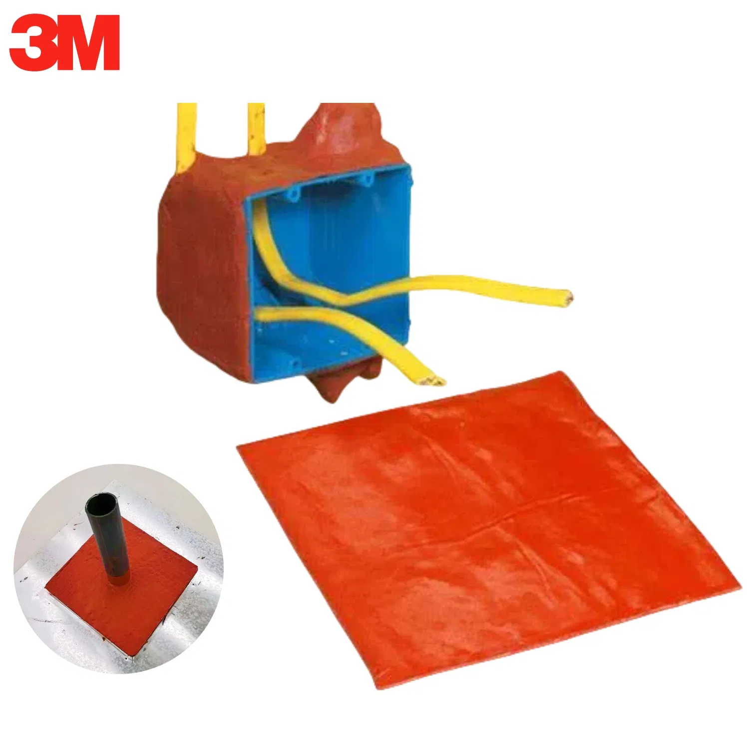 3m Intumescent Fire Barrier Putty Pad for Pipe Openings