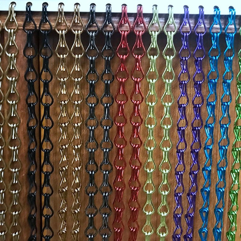 Wholesale Decorative Metal Aluminum Double Hook Chain Link Metal Mesh Curtain Chain Drapery Fabric