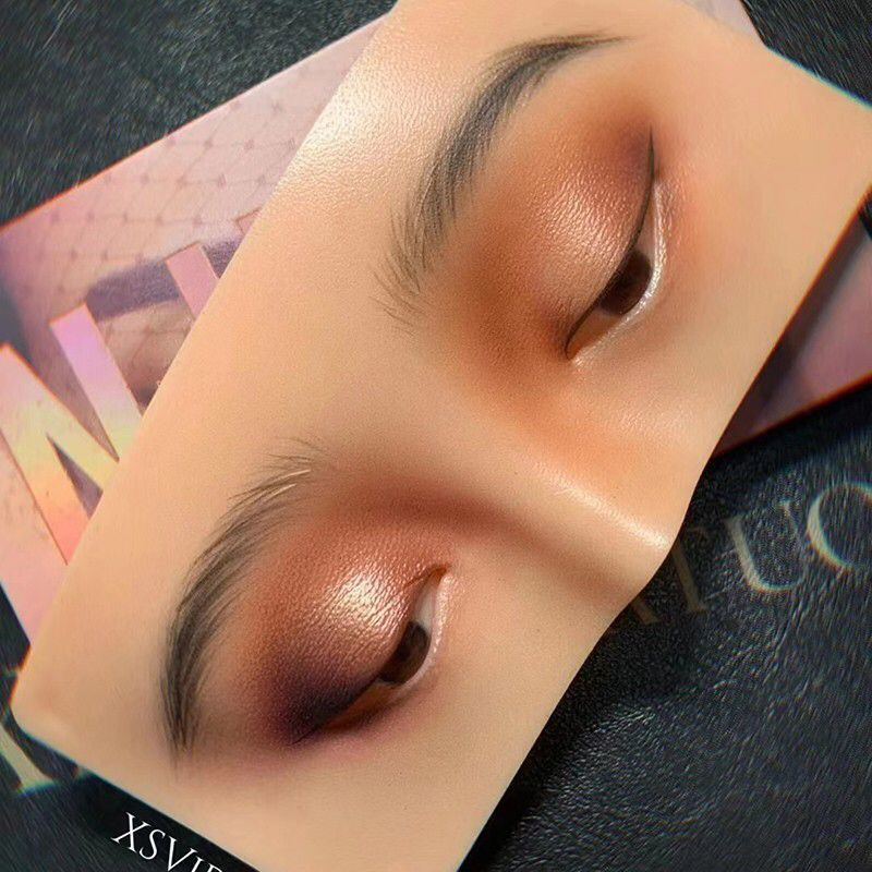 Simulated Face Silicone Makeup Board Reusable Eyebrow Eye Makeup Board Practice