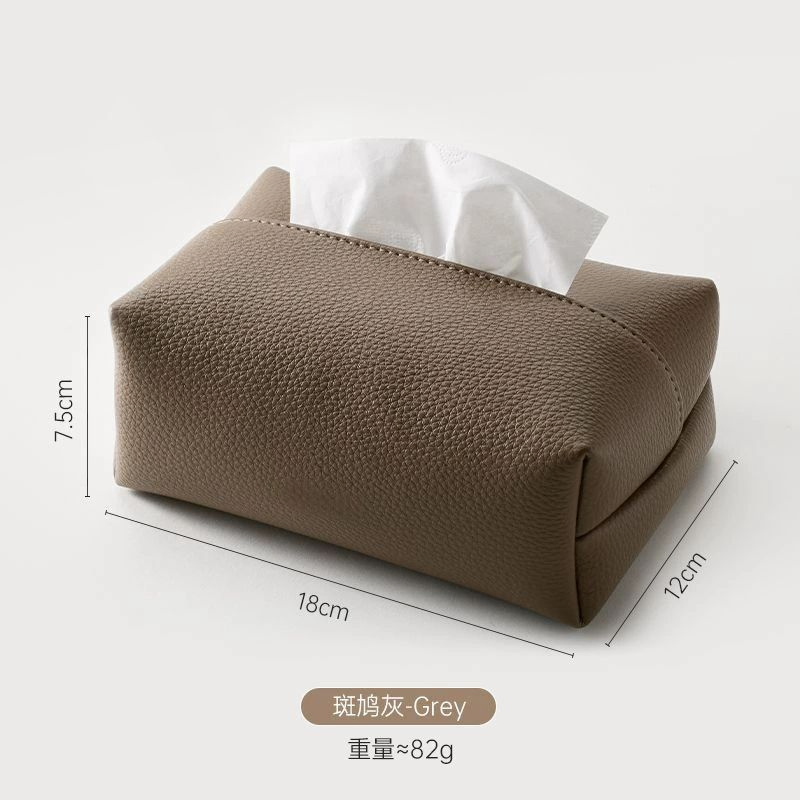 Premium Black PU Leather Napkin Holder Modern Home Dining Decor