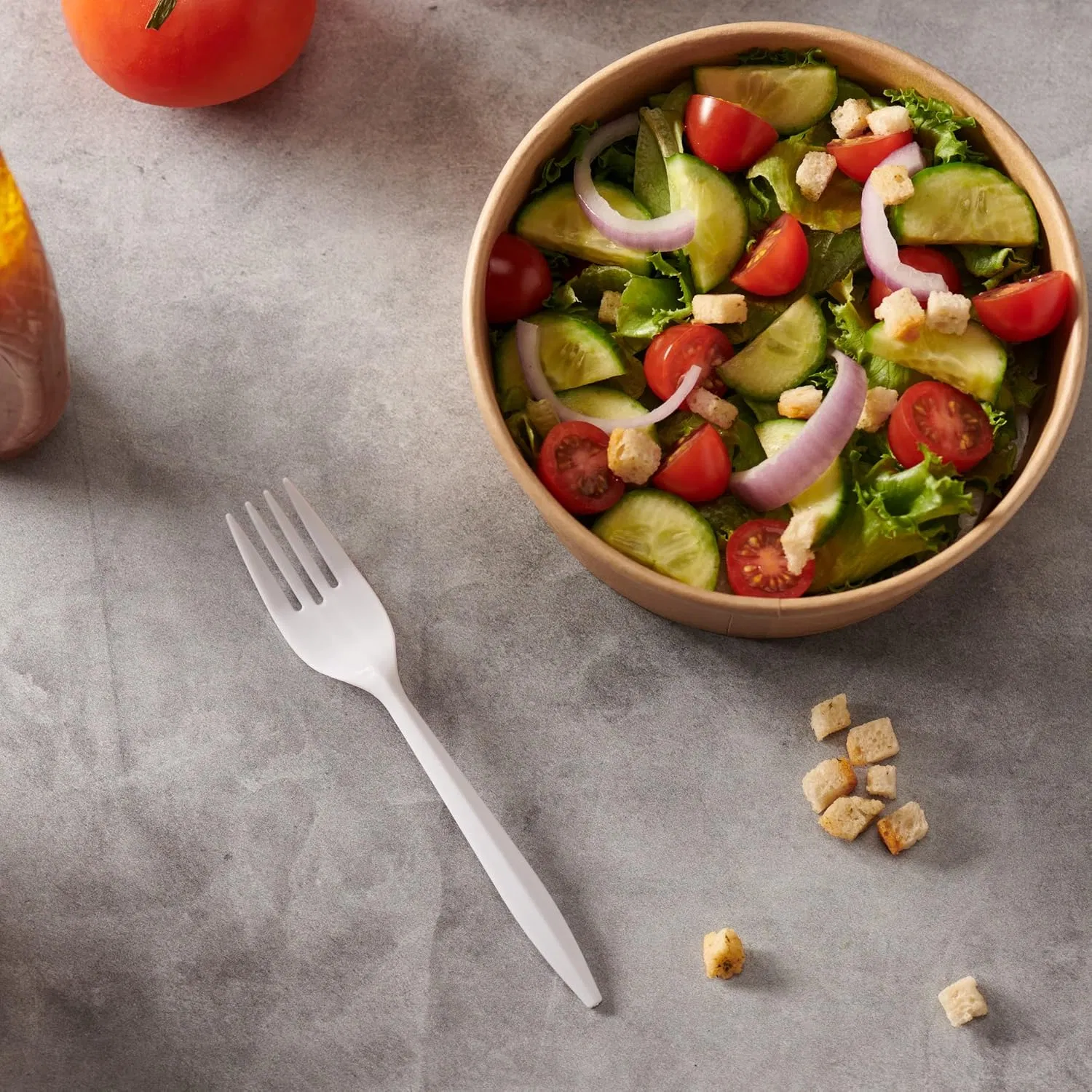 High Quality Disposable Dinnerware Cutlery Forks Biodegradable Psm Plastic Spoon Knife