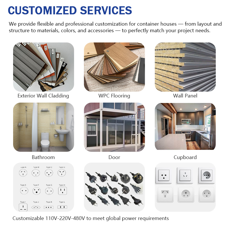 Camp Prefabricated Movable 20FT Flat Pack Office Ready Made Portable Office Luxury Home Detachable Container House