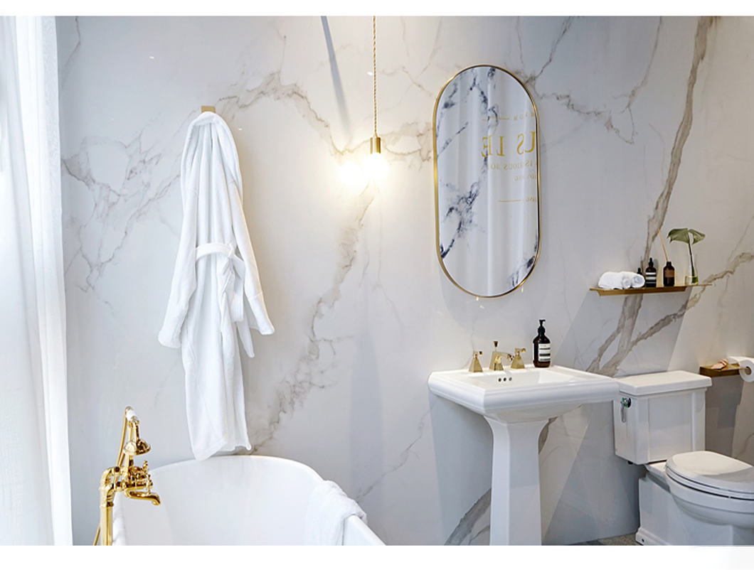 High Quality Wall Mounted Metal Decorative Cosmetic Bronze Bathroom Full Length Mirror