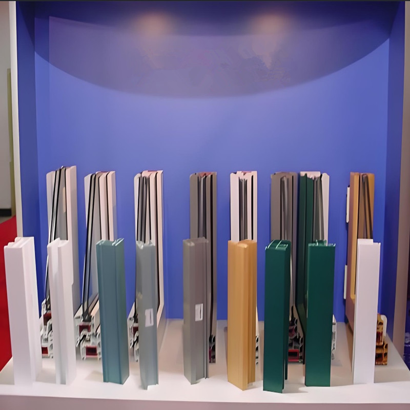 Elegant European Style Double Tempered Glass UPVC Bathroom Door