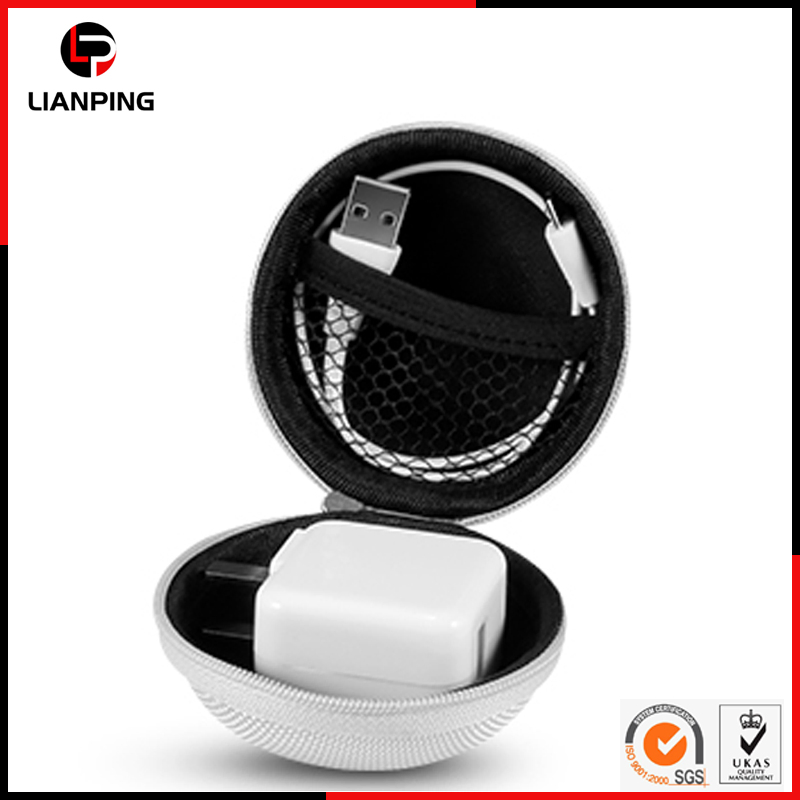 Чехол для наушников EVA ударопрочный с сетчатым карманом