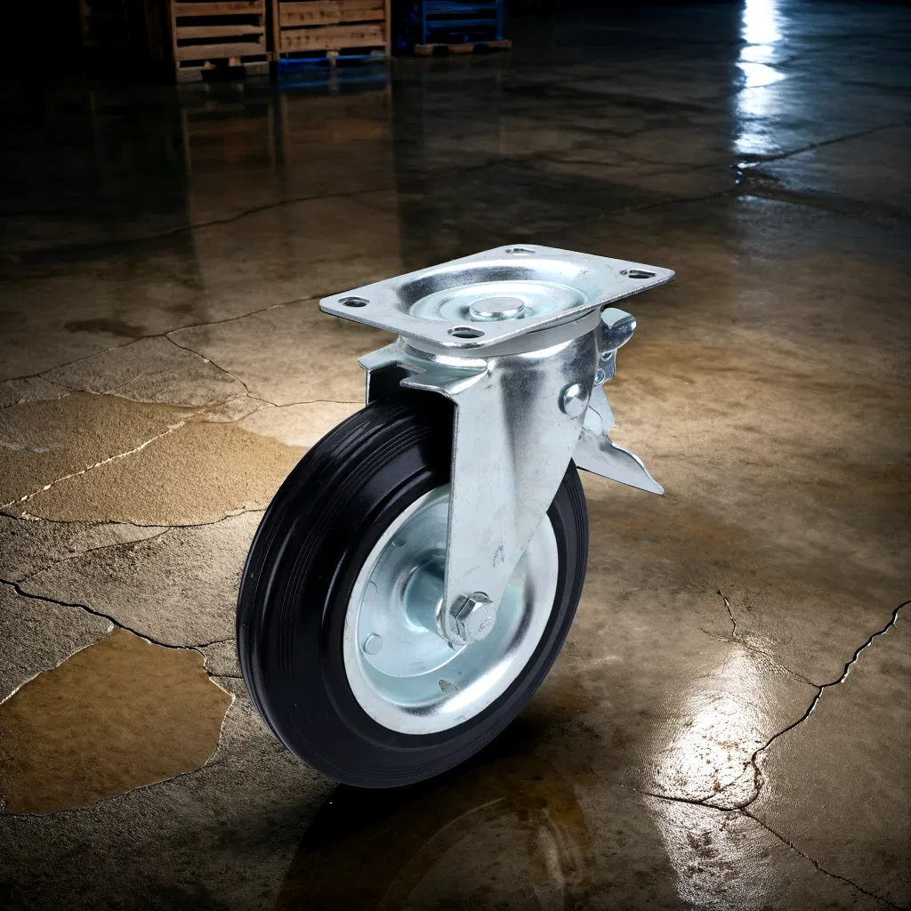 Premium Durable Dustbin Wheel Caster with 6/8 Inch Bracket